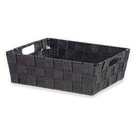 Cesta de Tela Rectangular Kipit 23 cm Negro - 3L, Poliéster (48 Unidades) Cesta de Tela Rectangular Kipit 23 cm Negro - 3L, Poliéster (48 Unidades)