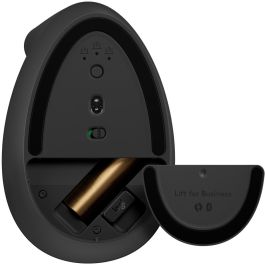 Logitech Lift Vertical Ergonomic Mouse para Zurdos, 57° Inalámbrico Bluetooth/Logi Bolt con SmartWheel para Negocios