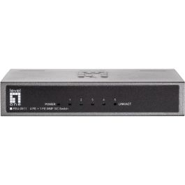 Level One FEU-0511 Switch 4x FE 1x SC Multimodo Fibra Metálica