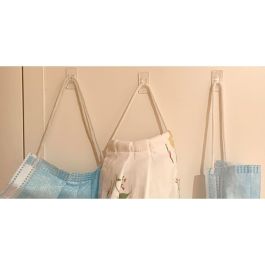 Inofix Mini ganchos colgadores adhesivos 3733-8-001 (12 unid.) - Transparentes, sin dejar rastro, PVC