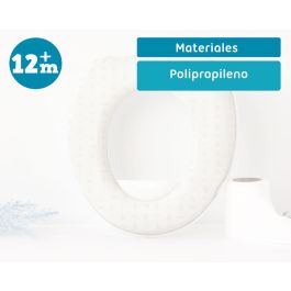 KioKids Reductor de WC para Niños Gris - Asiento Acolchado para Inodoro, +12 Meses, Polipropileno, Colección Petits Moments