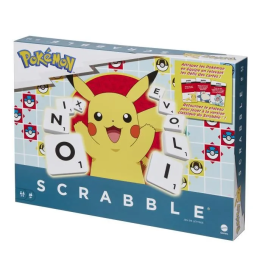 Mattel Games Scrabble Pokémon HXT27 Juego de Mesa Familiar con 2 Modos de Juego