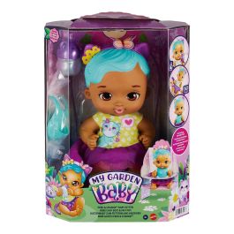 Mattel My Garden Baby Gatita Bebé Morado Hace Pipi HHL22 Muñeca +2 Años