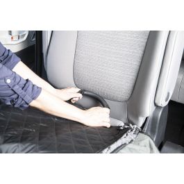 Dog Gone Smart Funda Protectora de Asiento Individual para Coche de Perros, Microfibra Absorbente Anti-suciedad y Pelos, Negro 112x89 cm