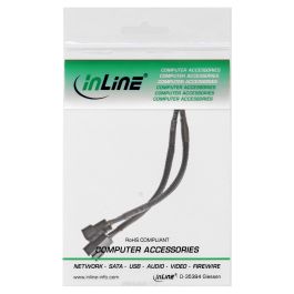 InLine Y-Cable PWM 4-pin Molex 33328Y, 1 Macho a 2 Hembras, 0.15 m - Cable Divisor para Ventiladores