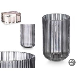 Vaso Gris Rayas 430 Ml Vivalto 7X12CM (24 Unidades) Precio: 36.49999969. SKU: B12FPHXXRW