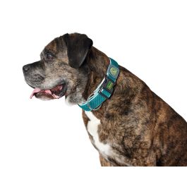 Hunter Collar Hilo Vario Plus XL para Perro Cuello 45-70 cm Turquesa, Malla 3D Transpirable, Ligero y Refrescante