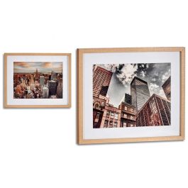 Giftdecor Cuadro Edificios Surtidos Apaisado Marco Haya 43 x 53 cm (Set de 6) Precio: 86.49999963. SKU: S3606405