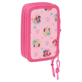 Safta Plumier Escolar Triple Cremallera 37 Piezas Princesas Disney 195x125x55 mm