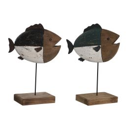 DKD Home Decor Figura Decorativa de Pez Estilo Antique Madera Paulownia Multicolor 8x26x18 cm (Pack de 2 Unidades) Diseño Surtido Precio: 22.58999941. SKU: S3042337
