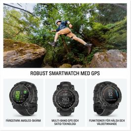 Garmin Instinct 3 Smartwatch AMOLED 1.2" Pantalla Táctil GPS Multibanda SatIQ 45 mm Resistente Monitor de Salud y Linterna Negro Garmin Instinct 3 Smartwatch AMOLED 1.2" Pantalla Táctil GPS Multibanda SatIQ 45 mm Resistente Monitor de Salud y Linterna Negro
