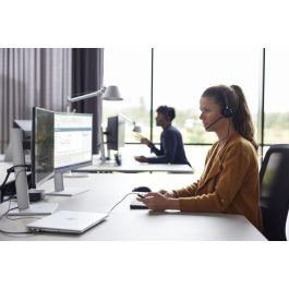 Poly HW510 Auricular Diadema Monaural con Micrófono Flexible, Cancelación de Ruido Superior y Confort para Centros de Contacto y Oficinas