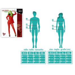 Disfraz Payaso Rojo Mujer Adulta XL con Chaqueta, Pantalón, Corbata y Cuello. Estilo Clásico Tenebroso para Halloween Disfraz Payaso Rojo Mujer Adulta XL con Chaqueta, Pantalón, Corbata y Cuello. Estilo Clásico Tenebroso para Halloween