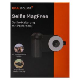 RealPower MagFree Selfie Light Flash para Selfis, Negro, Blanco, 4800mAh