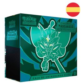 Pokemon Estuche cartas Mascarada Crepuscular Escarlata y Púrpura Español - Caja de Entrenador Élite JCC con 9 sobres y accesorios