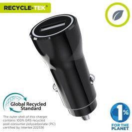 muvit for change cargador coche USB 2.4A 12W negro