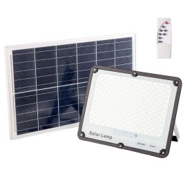 HO-MTX-300W-CW Foco Proyector LED Solar 300W Exterior Kit con Batería, Panel, Mando a Distancia y Sensor de Luz - 10h Autonomía