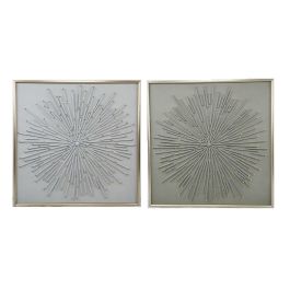 Cuadro Moderno DKD Home Decor Beige Blanco 3.5 x 100 x 100 cm (2 Unidades) Cuadro Moderno DKD Home Decor Beige Blanco 3.5 x 100 x 100 cm (2 Unidades)