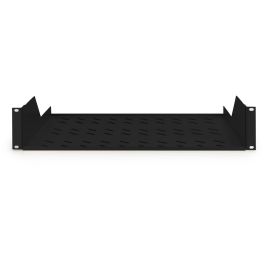 Digitus estante fijo 2U para racks de 450mm profundidad, acero negro (RAL 9005), 88x482x349 mm, hasta 25 kg, incluye fijaciones