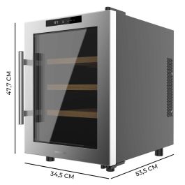 Cecotec Vinoteca 12 botellas GrandSommelier 1255 acero inox, termoelectrica, clase E, LED