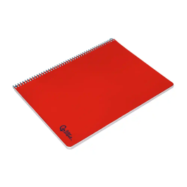 Liderpapel Cuaderno Espiral A4 Smart Tapa Blanda 80 Hojas 75gr Cuadro 4mm Con Margen Color Rojo
