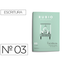 Rubio Cuaderno Caligrafía Nº 03 Desarrollo Destrezas Motrices Lenguaje Escrito Certificado FSC 15x213x155 mm Precio: 11.78999952. SKU: B1FB36QSMC