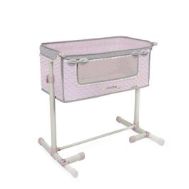 Decuevas Cuna regulable "Duerme conmigo" para muñecas de hasta 48 cm. Cuna de juguete de metal, plástico y poliéster