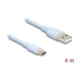 Delock 81224 - Cable USB 2.0 Tipo A Macho a Tipo C Macho, 4 Metros, Azul, 3A, Transferencia hasta 0.48 Gbit/s