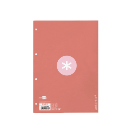 Antartik Recambio A4 80 Hojas 90gr Cuadro 5 mm 4 Taladros 1 Banda Marco Color Rosa