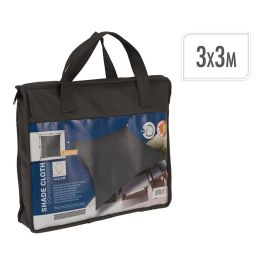 Basics Toldo vela color antracita 3x3 m, impermeable, protección UV 50+, incluye cuerdas