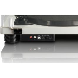 Lenco LS-50 Tocadiscos de tracción por correa Gris, 33 1/3, 45, 78 RPM, cartucho de cerámica estéreo, USB, amplificador integrado