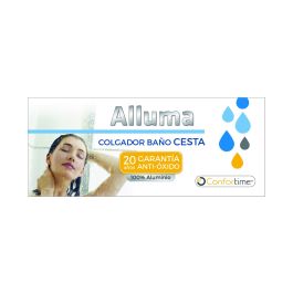 Confortime Colgador Baño Cesta Alluma 25x12.5x44.5 cm