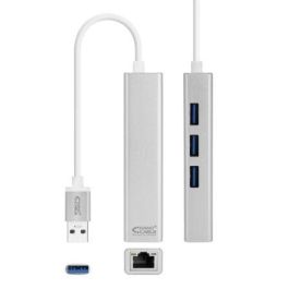 Nanocable 10.03.0403 Hub USB 3.0 y Conversor Ethernet Gigabit con 3 Puertos USB 3.0 y 1 RJ45 Plata Plug & Play para PC/Mac Precio: 18.49999976. SKU: S0225175