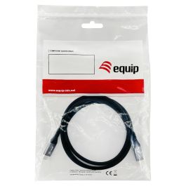 Equip Cable Prolongador USB-C Macho Hembra 3.2 Gen2 10Gbps 4K/60HzColor Negro 1.0m Malla algodon trenzado Carcasa Conector Aluminio