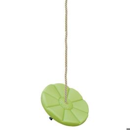TRIGANO Asiento columpio de plástico ajustable con cuerda de polipropileno para pórticos 1,9 a 2,5 m - Verde