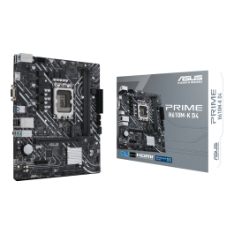 ASUS PRIME H610M-K D4 Placa Base micro ATX Intel H610 LGA 1700, DDR4-SDRAM, M.2, SATA, Gigabit Ethernet Precio: 90.49999948. SKU: S7810092
