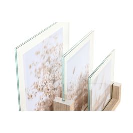 DKD Home Decor Marco de Fotos Scandi Natural MDF y Cristal, Juego de 6 Marcos (2 Sets de 3), Medidas 15x3.5x19 cm