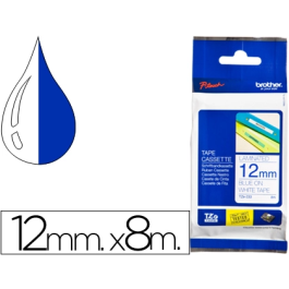 BROTHER Cinta laminada blanco/azul 12mm Precio: 14.49999991. SKU: B1H46LR3KF