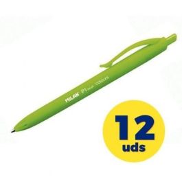 Caja de Bolígrafos de Tinta Retráctil Milan P1 Touch Colours 176552212/ 12 unidades/ Verde Lima