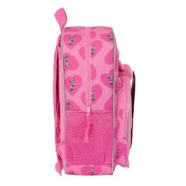 Mochila Escolar Minnie Mouse Loving Rosa 33 x 42 x 14 cm