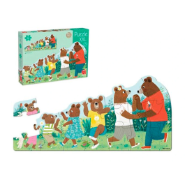 Goula Puzle XXL Familia de Osos 16 Piezas Gigantes de Cartón