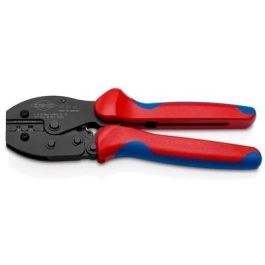 Knipex 97 52 42 SB Crimpzange PreciForce para prensar conectores MC4 / EVO2, herramienta de crimpado profesional azul/rojo
