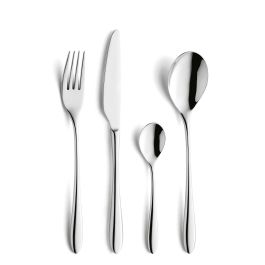 Amefa Cucharas de Café Acero Inoxidable Brillo Cuba, 12 Unidades, 14,2 cm, 2,5 mm Grosor - Duraderas e Higiénicas, Apto Lavavajillas