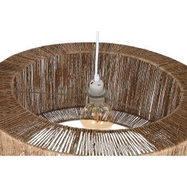 DKD Home Decor Lámpara de Techo Urban de Yute y Metal Marrón 61x61x25 cm para Bombilla E27