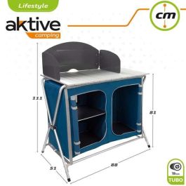 Armario de camping Aktive Plegable 88 x 111 x 51 cm