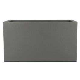 Riviera Contenedor Rectangular de Granito 80x40 cm Gris con Doble Pared, Sistema de Retención de Agua, 100% Reciclable y Fabricación Francesa