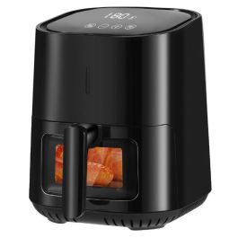 SILVER Praga IP390ATL Sencillo 4 L Independiente 1400 W Freidora de aire caliente Negro