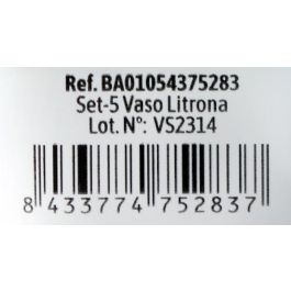 Set de 5 vasos litrona Algon (24 Cajas) Set de 5 vasos litrona Algon (24 Cajas)