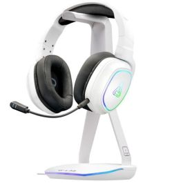 Auriculares/Soporte para auriculares - THE G-LAB - K-STAND HYDROGEN - 2 puertos USB - Blanco