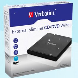 Verbatim Grabadora y Lector Externo CD/DVD Slimline, Compatible M-DISC, Alimentación USB 2.0 Precio: 35.69000028. SKU: S8419755